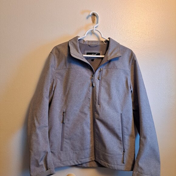 Black Rivet Soft Shell Jacket Front Full Zip Men's Small - Picture 11 of 11